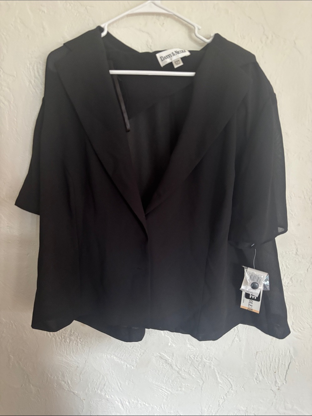 Black Women's Short Sleeve Blazer Jacket